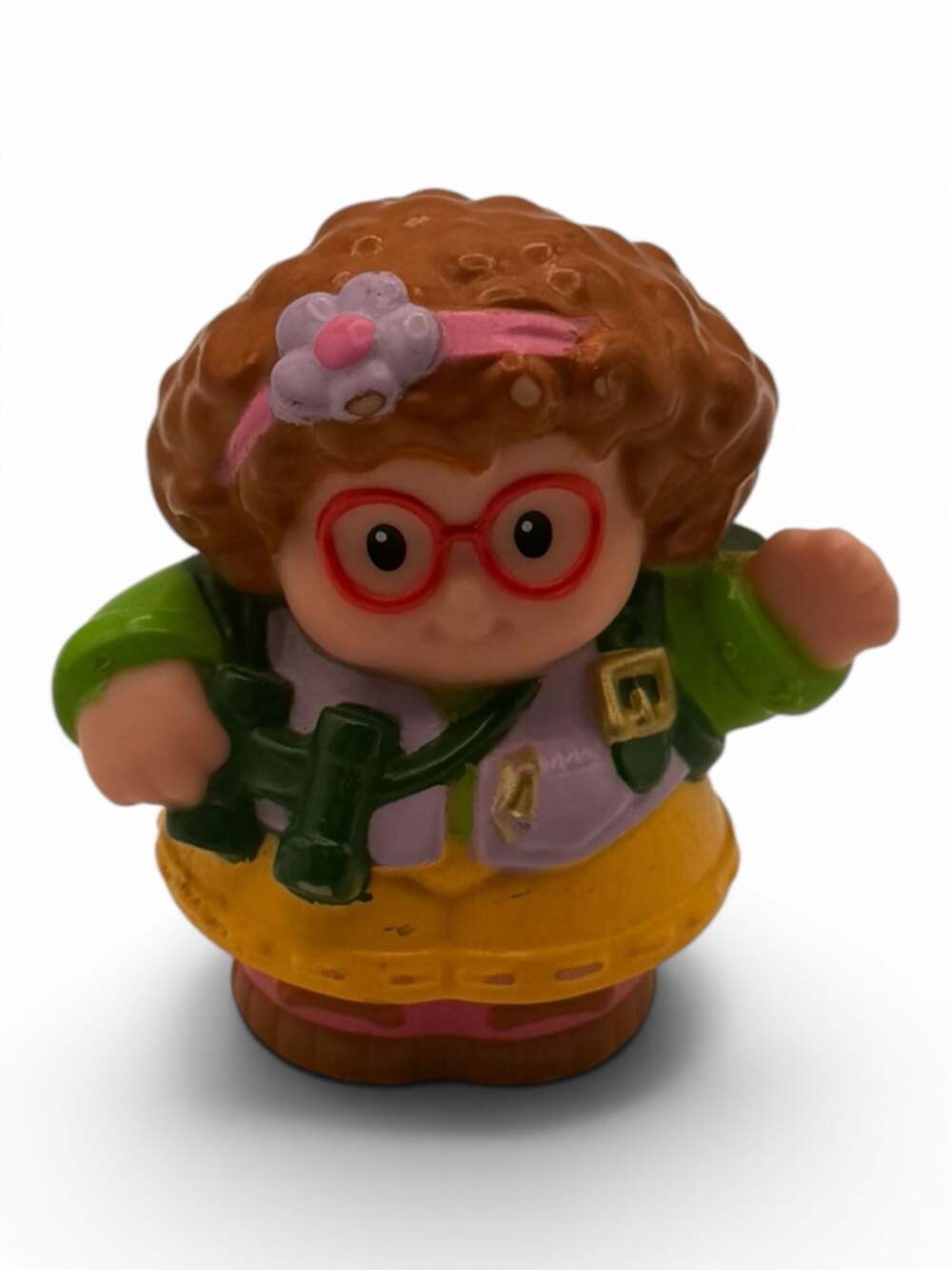 Fisher-Price Little People Hiking Maggie Figure with Binoculars and Backpack